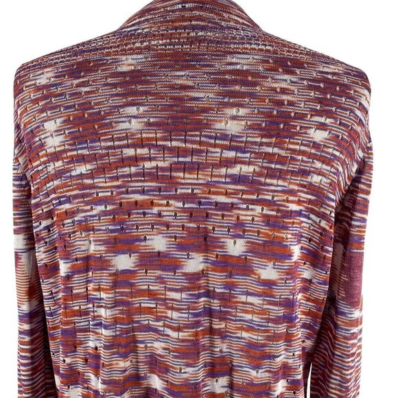 Free People Into the Night Striped Longline Tunic Buttoned Cardigan Small - Picture 5 of 9